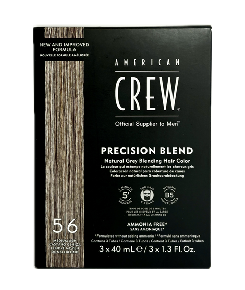 American Crew-Precision Blend Farba Odsiwiacz do Włosów 5-6 Medium Ash 3x40 ml