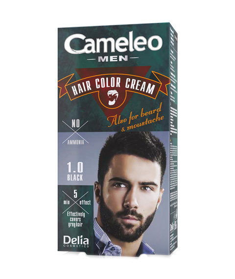 Cameleo Men-Hair Color Cream 1.0 Black Farba do Włosów i Brody 30ml